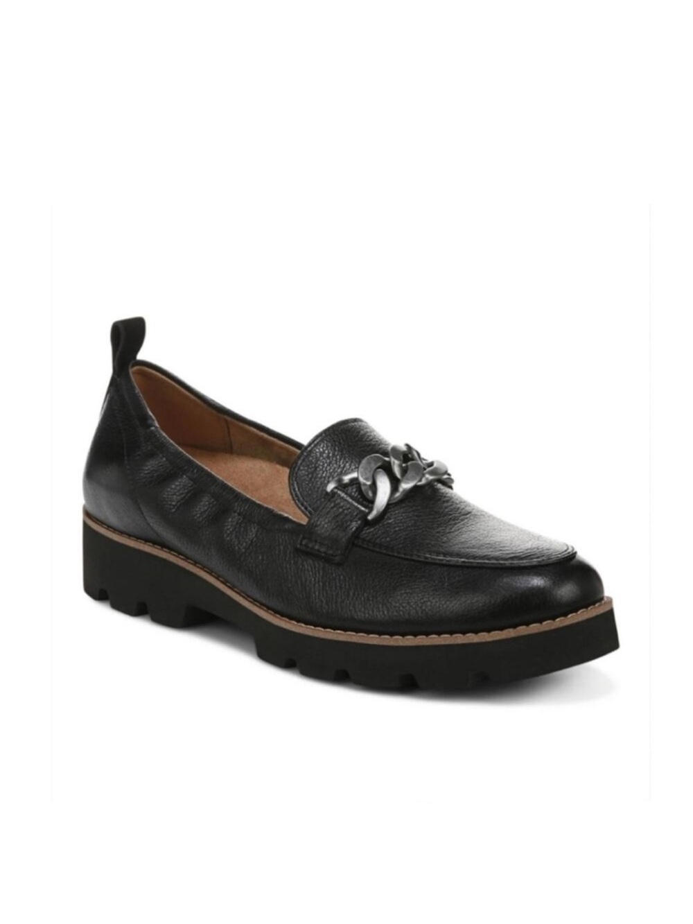 Vionic Cynthia Lug Sole Loafers 7 Black